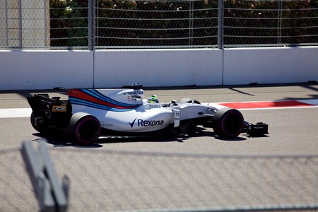 Felipe Massa of Williams Martini Racing. Formula One. Sochi Russia.のeditorial素材