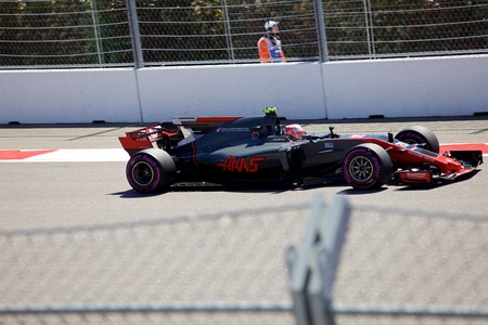 Kevin Magnussen of Haas F1 Team. Formula One. Sochi Russia.のeditorial素材