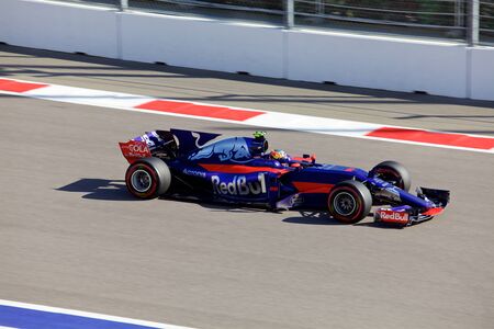 Carlos Sainz of Scuderia Toro Rosso. Formula One. Sochi Russia.のeditorial素材