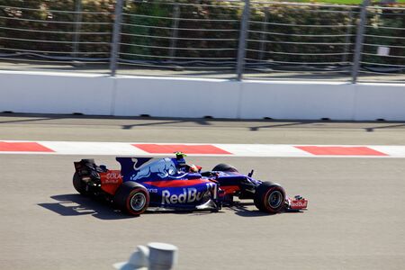 Carlos Sainz of Scuderia Toro Rosso. Formula One. Sochi Russia.のeditorial素材