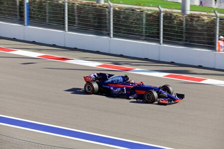Carlos Sainz of Scuderia Toro Rosso. Formula One. Sochi Russia.のeditorial素材
