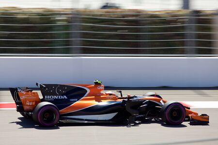 Stoffel Vandoorne of McLaren Honda. Formula One. Sochi Russia.のeditorial素材