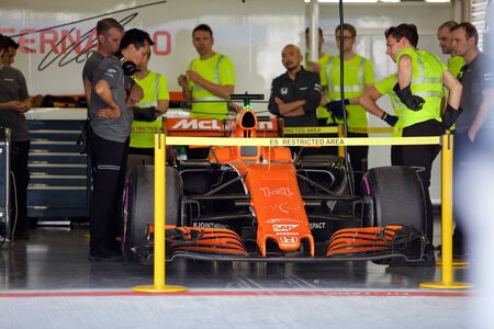 Fernando Alonso of McLaren Honda. Formula One. Sochi Russia.のeditorial素材