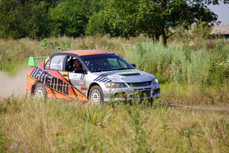 Russia, Rostov-on-Don - July 30, 2016: Mitsubishi Lancer Evo at Rally Tikhiy Donのeditorial素材