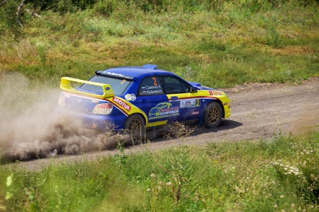 Russia, Rostov-on-Don - July 30, 2016: Subaru Impreza WRX at Rally Tikhiy Donのeditorial素材