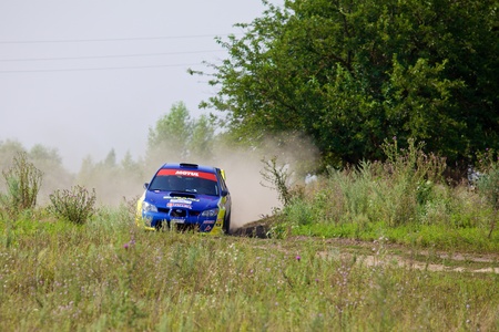 Russia, Rostov-on-Don - July 30, 2016: Subaru Impreza WRX at Rally Tikhiy Donのeditorial素材