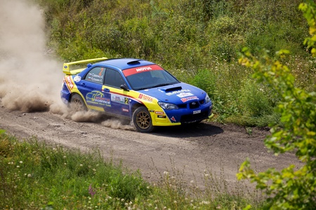 Russia, Rostov-on-Don - July 30, 2016: Subaru Impreza WRX at Rally Tikhiy Donのeditorial素材