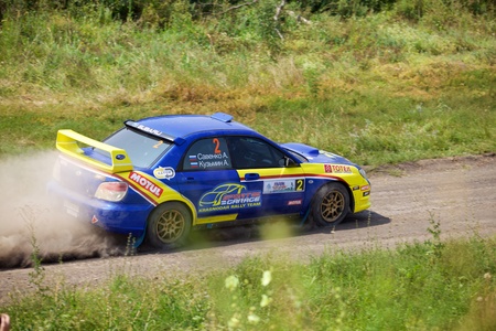 Russia, Rostov-on-Don - July 30, 2016: Subaru Impreza WRX at Rally Tikhiy Donのeditorial素材