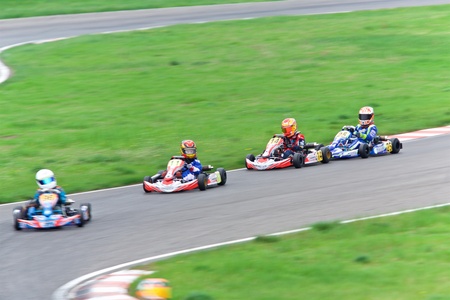 Competition of young pilots on kartingのeditorial素材