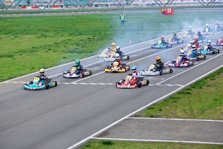 Competition of young pilots. Starting gridのeditorial素材