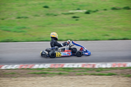 Competition of young pilots on kartingのeditorial素材