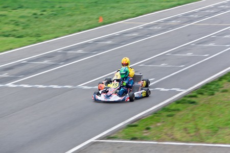 Competition of young pilots on kartingのeditorial素材