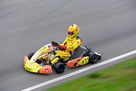 Competition of young pilots on kartingのeditorial素材