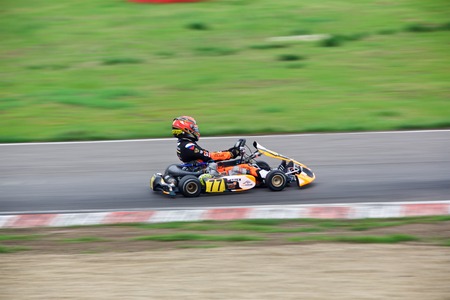 Competition of young pilots on kartingのeditorial素材