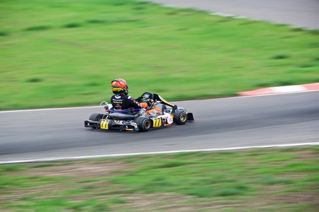 Competition of young pilots on kartingのeditorial素材