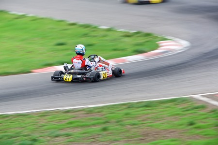 Competition of young pilots on kartingのeditorial素材