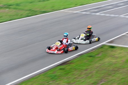 Competition of young pilots on kartingのeditorial素材