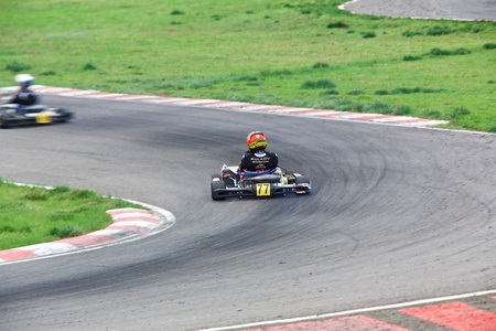 Competition of young pilots on kartingのeditorial素材