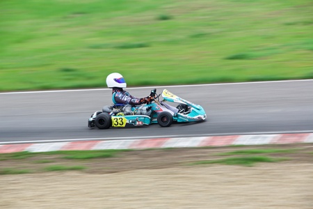 Competition of young pilots on kartingのeditorial素材