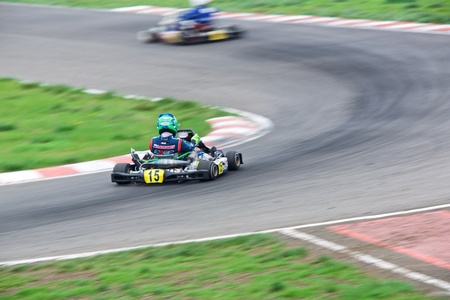Competition of young pilots on kartingのeditorial素材