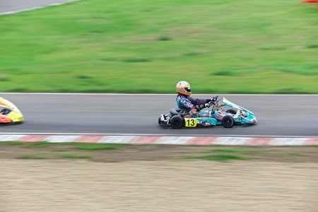Competition of young pilots on kartingのeditorial素材