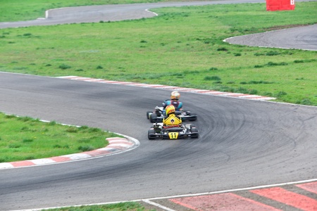 Competition of young pilots on kartingのeditorial素材
