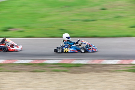 Competition of young pilots on kartingのeditorial素材
