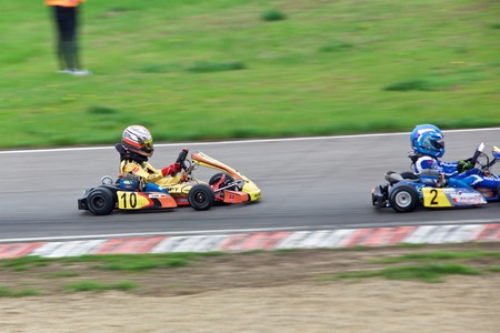 Competition of young pilots on kartingのeditorial素材