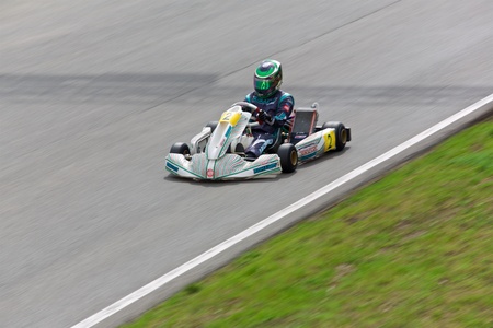 Competition of young pilots on kartingのeditorial素材
