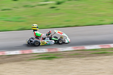 Competition of young pilots on kartingのeditorial素材
