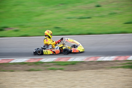 Competition of young pilots on kartingのeditorial素材