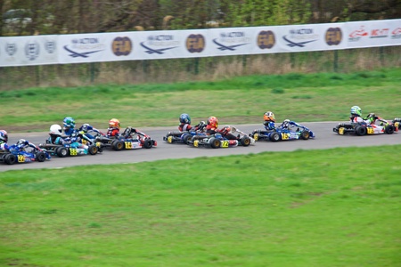 Competition of young pilots on kartingのeditorial素材