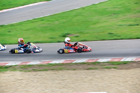 Competition of young pilots on kartingのeditorial素材