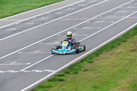 Competition of young pilots on kartingのeditorial素材