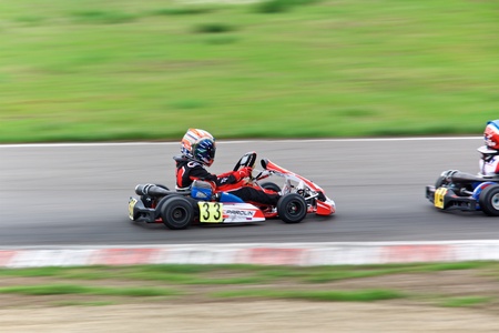 Competition of young pilots on kartingのeditorial素材