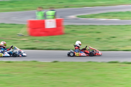 Competition of young pilots on kartingのeditorial素材