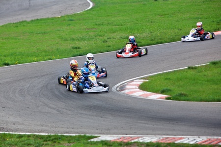 Competition of young pilots on kartingのeditorial素材
