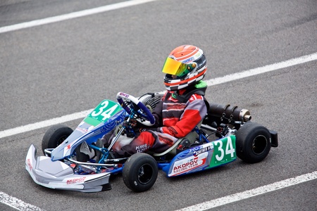 Competition of young pilots on kartingのeditorial素材