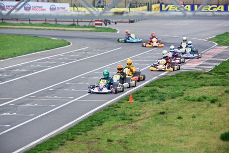 Competition of young pilots on kartingのeditorial素材