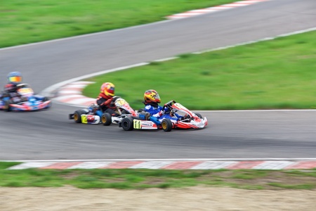 Competition of young pilots on kartingのeditorial素材