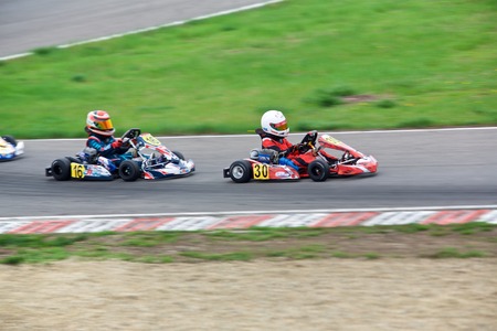 Competition of young pilots on kartingのeditorial素材