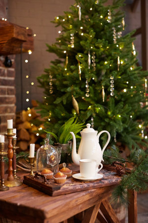 Home Christmas decorationの写真素材