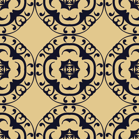 Colored ornamental retro seamless patternのイラスト素材