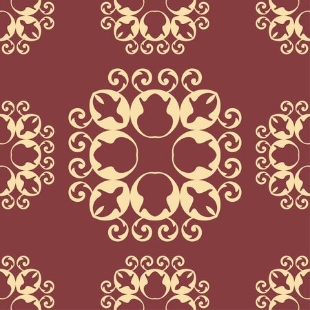 Colored ornamental retro seamless patternのイラスト素材
