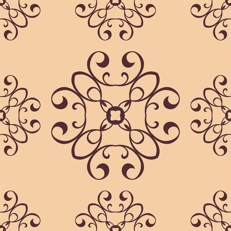 Colored ornamental retro seamless patternのイラスト素材
