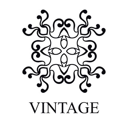Vintage logo template. Vector logotype element, retro label, badgeのイラスト素材