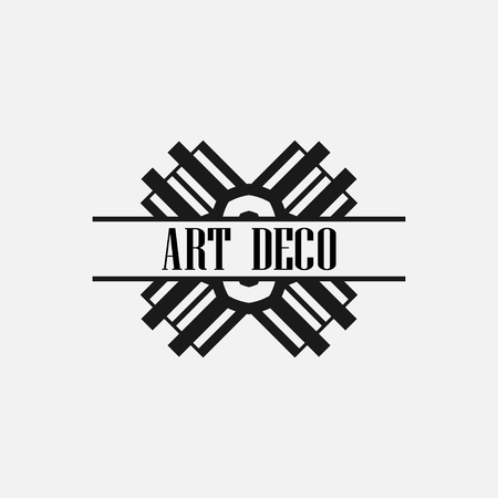 Vintage text frame in art deco styleのイラスト素材