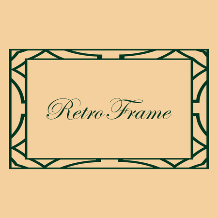 art deco vintage border frame vector design template illustrationのイラスト素材