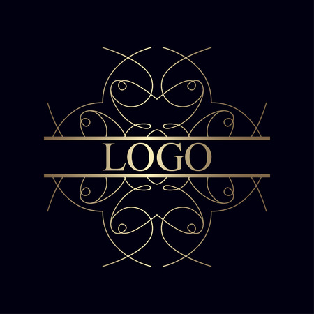 Ornament design template  flourishes calligraphic decorations elegant royal linesのイラスト素材