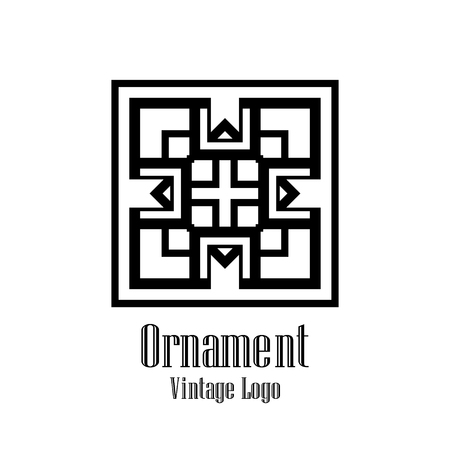 Art deco vintage logo design. Vector illustrationのイラスト素材